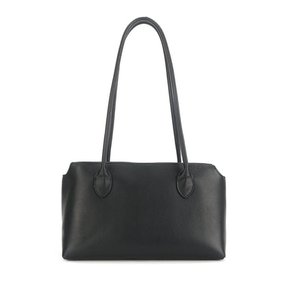Genuine leather minimalist style tote bag - zoraflux