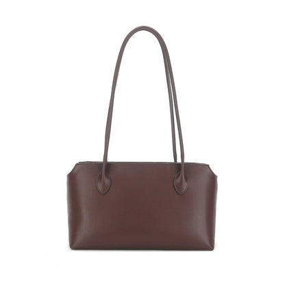 Genuine leather minimalist style tote bag - zoraflux