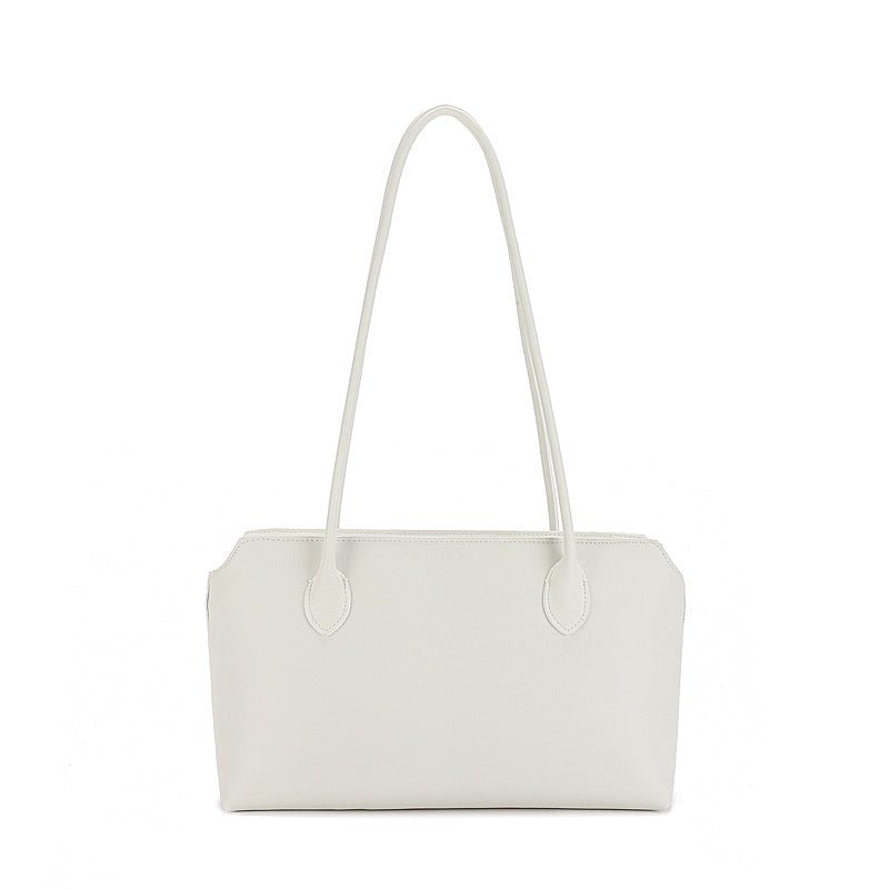 Genuine leather minimalist style tote bag - zoraflux