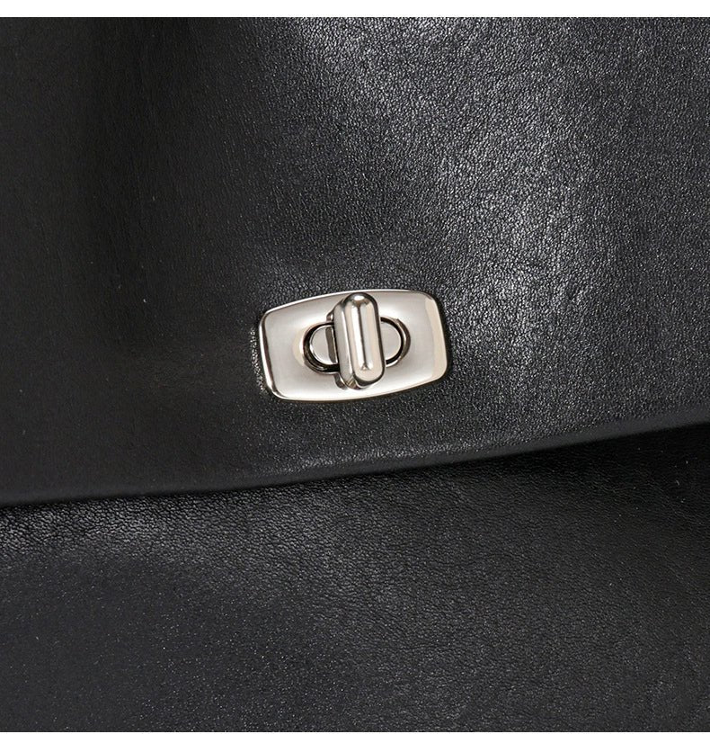 Genuine leather school - style backpack - zoraflux