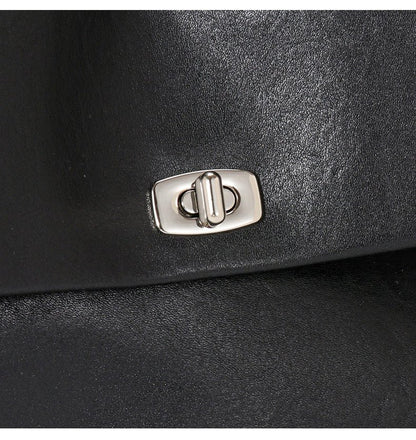 Genuine leather school - style backpack - zoraflux