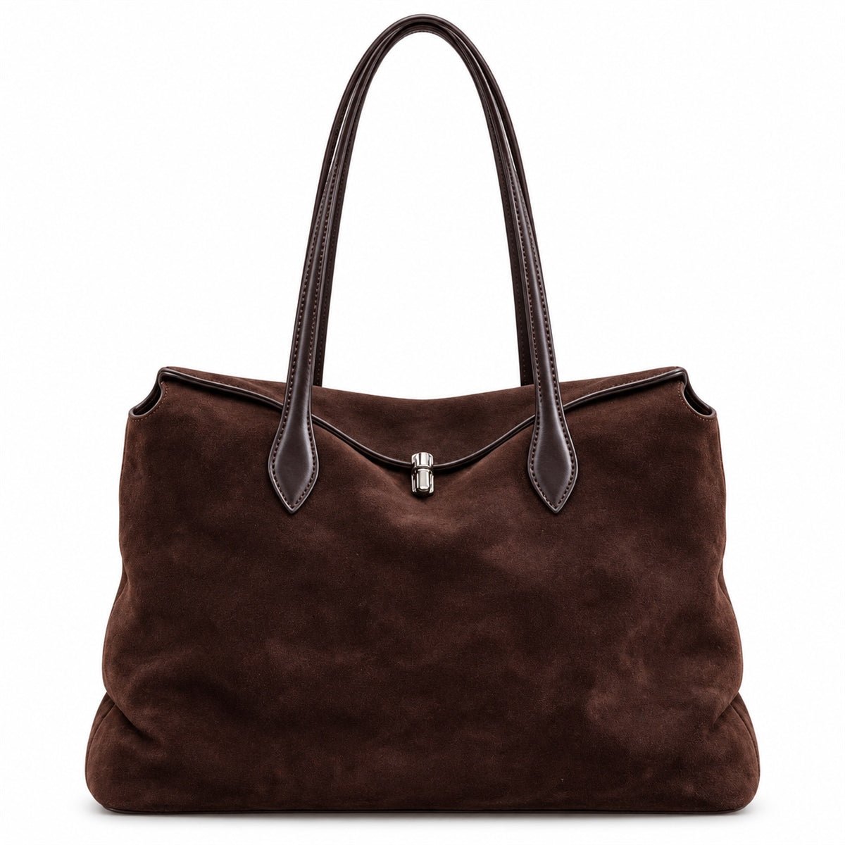 Genuine Leather Tote Bag Soft Minimal Urban Shoulder Handbag for Women - zoraflux