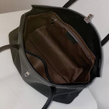 Genuine Top‑Grain Cowhide Tote Bag, Large Capacity Women Shoulder Handbag for Work Commute - zoraflux