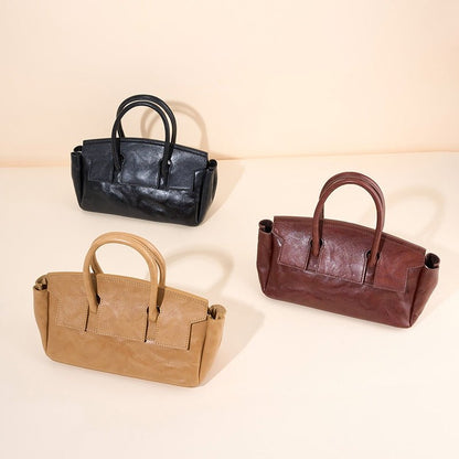 Handmade vegetable - tanned cowhide crossbody bag - zoraflux