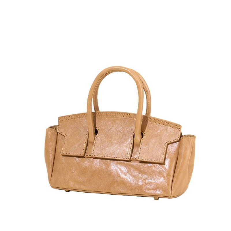 Handmade vegetable - tanned cowhide crossbody bag - zoraflux