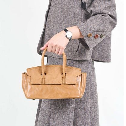 Handmade vegetable - tanned cowhide crossbody bag - zoraflux