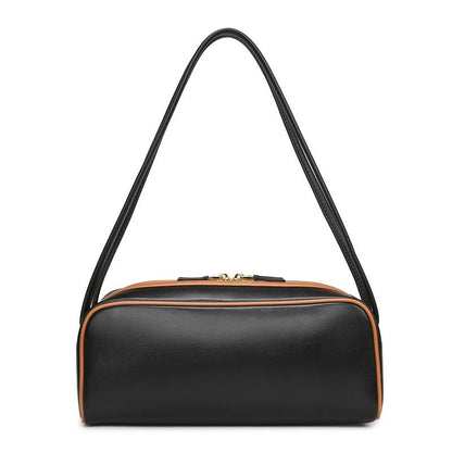 High - end color - blocking baguette bag - zoraflux