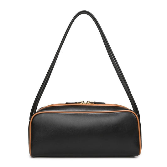 High - end color - blocking baguette bag - zoraflux