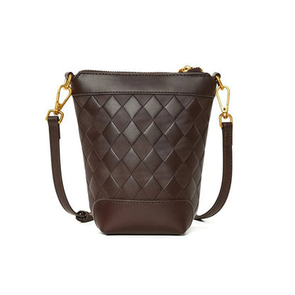 Japanese - style genuine leather crossbody mini mobile phone case - zoraflux