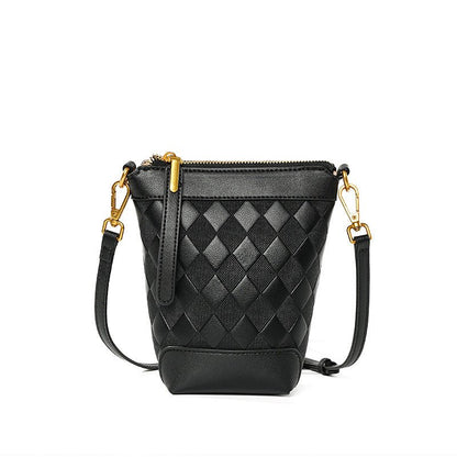 Japanese - style genuine leather crossbody mini mobile phone case - zoraflux