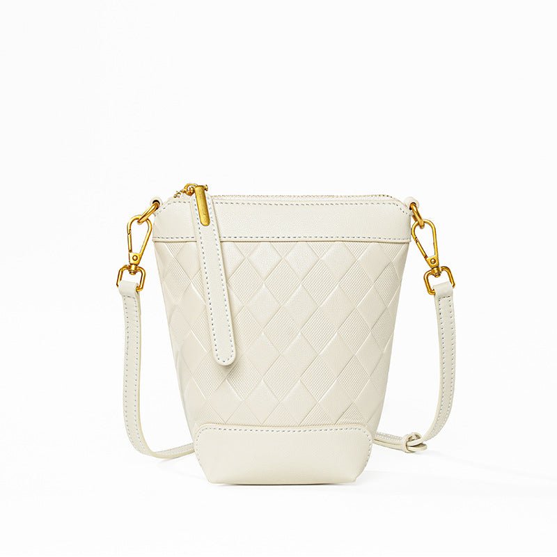 Japanese - style genuine leather crossbody mini mobile phone case - zoraflux