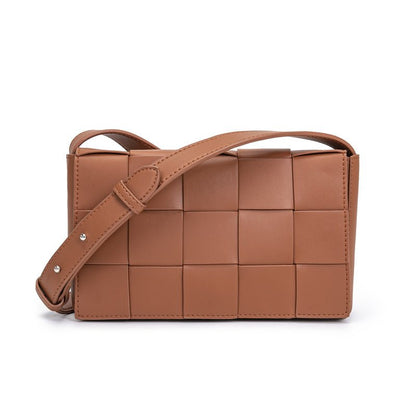 Knitted Checkered Crossbody Bag - zoraflux