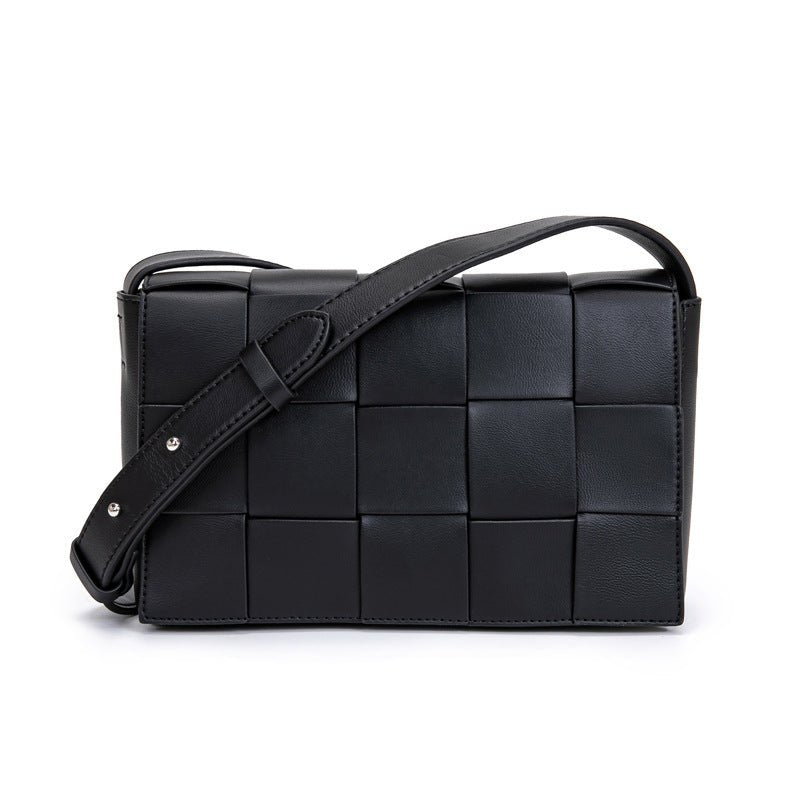 Knitted Checkered Crossbody Bag - zoraflux