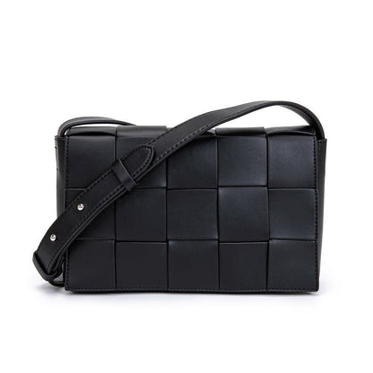 Knitted Checkered Crossbody Bag - zoraflux