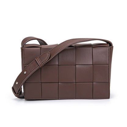 Knitted Checkered Crossbody Bag - zoraflux
