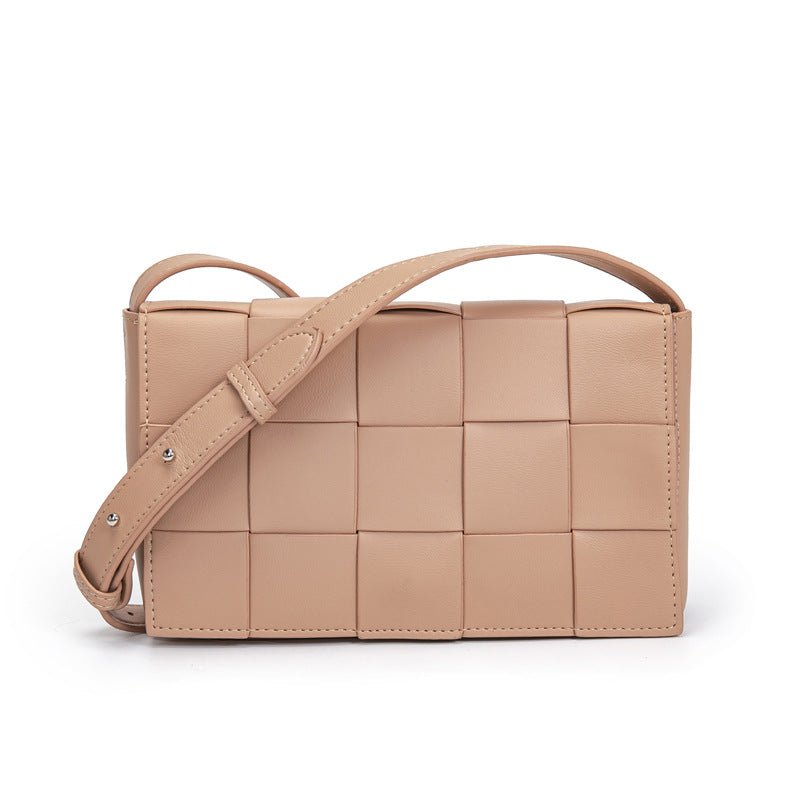 Knitted Checkered Crossbody Bag - zoraflux
