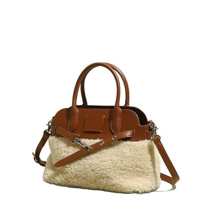 Lambskin and shell - shaped crossbody bag - zoraflux