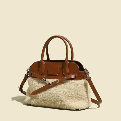 Lambskin and shell - shaped crossbody bag - zoraflux