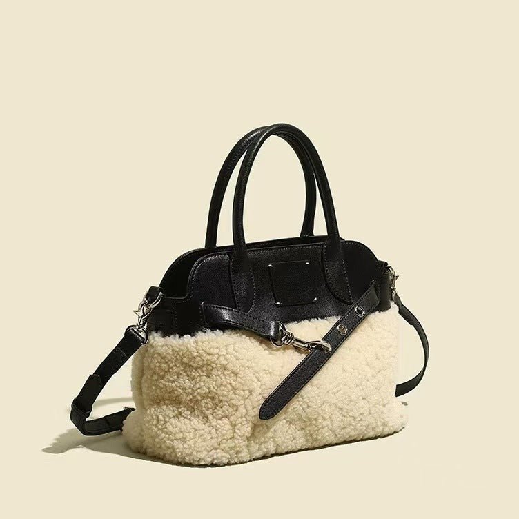 Lambskin and shell - shaped crossbody bag - zoraflux