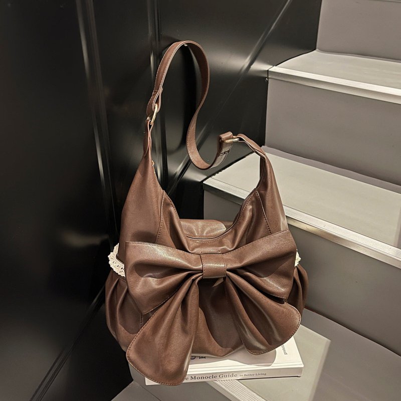 Large capacity bow - tie shoulder bag - perfect for commuting or as a gift. - zoraflux