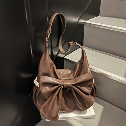 Large capacity bow - tie shoulder bag - perfect for commuting or as a gift. - zoraflux