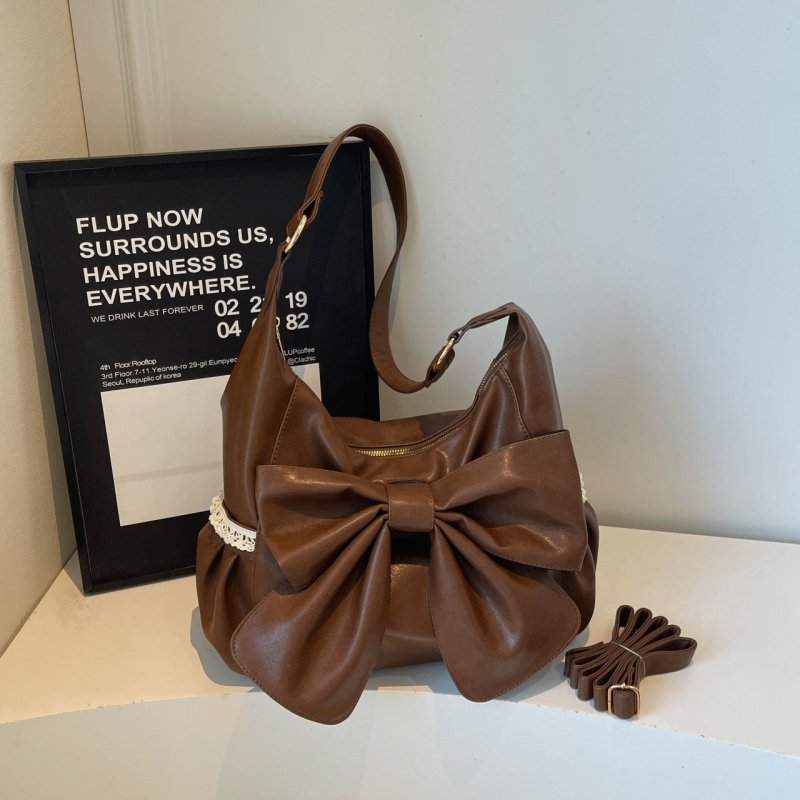 Large capacity bow - tie shoulder bag - perfect for commuting or as a gift. - zoraflux