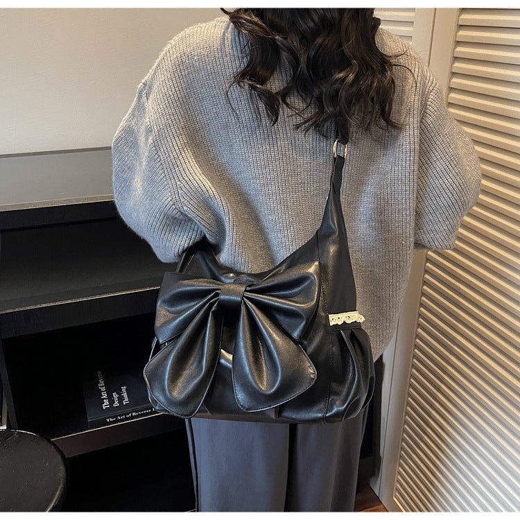 Large capacity bow - tie shoulder bag - perfect for commuting or as a gift. - zoraflux