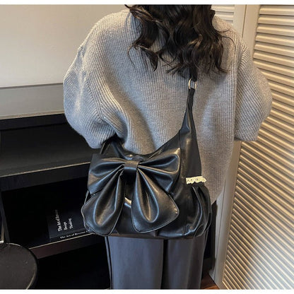 Large capacity bow - tie shoulder bag - perfect for commuting or as a gift. - zoraflux