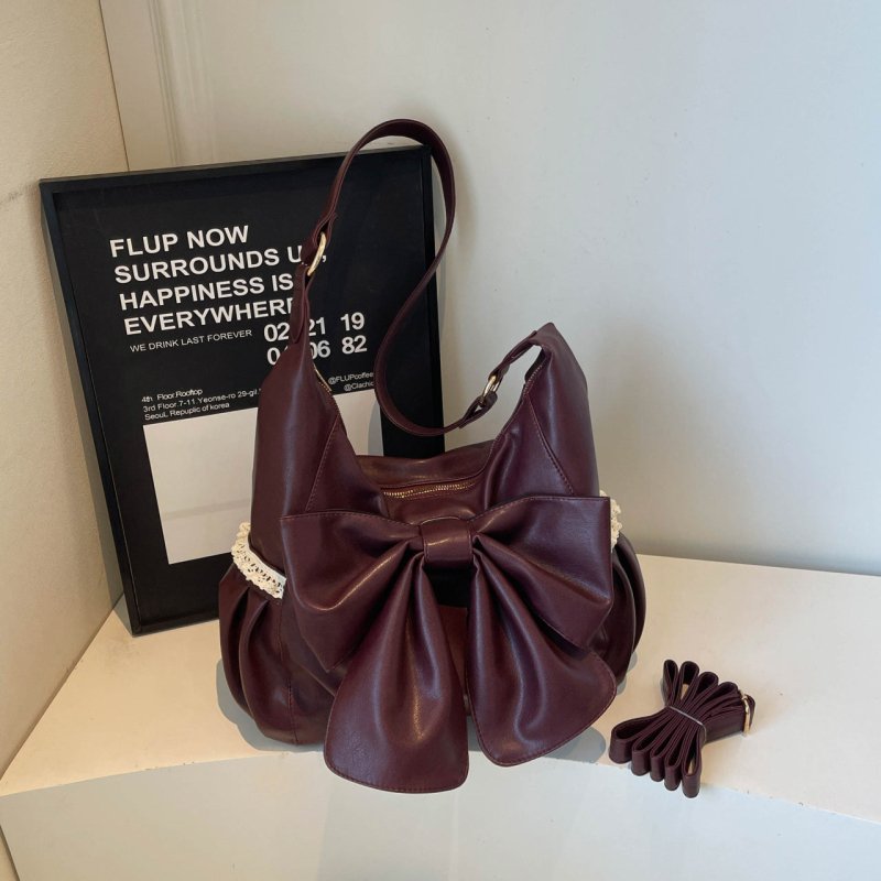 Large capacity bow - tie shoulder bag - perfect for commuting or as a gift. - zoraflux