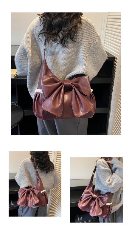 Large capacity bow - tie shoulder bag - perfect for commuting or as a gift. - zoraflux