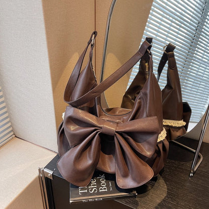 Large capacity bow - tie shoulder bag - perfect for commuting or as a gift. - zoraflux