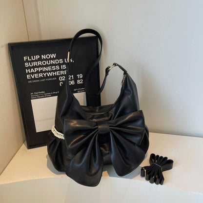 Large capacity bow - tie shoulder bag - perfect for commuting or as a gift. - zoraflux