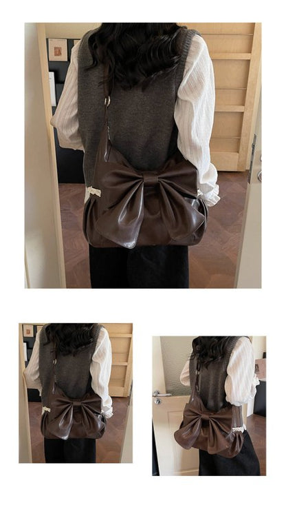 Large capacity bow - tie shoulder bag - perfect for commuting or as a gift. - zoraflux