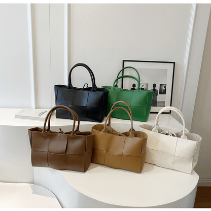 Large - capacity plaid women's handbag - zoraflux