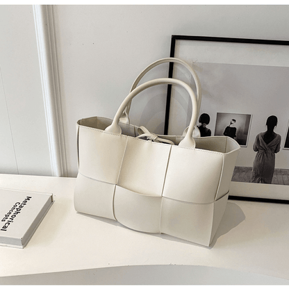 Large - capacity plaid women's handbag - zoraflux