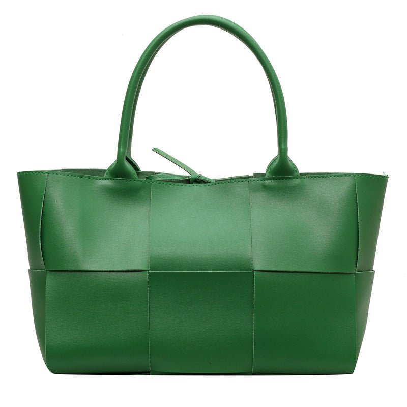 Large - capacity plaid women's handbag - zoraflux