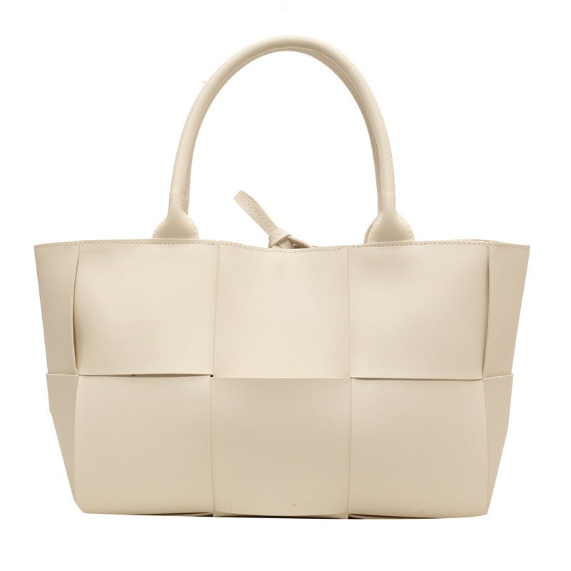 Large - capacity plaid women's handbag - zoraflux