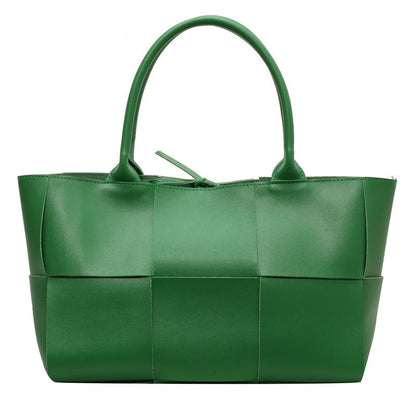 Large - capacity plaid women's handbag - zoraflux