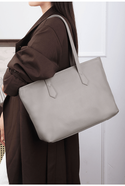 Large - capacity simple tote bag for women's commuting - zoraflux