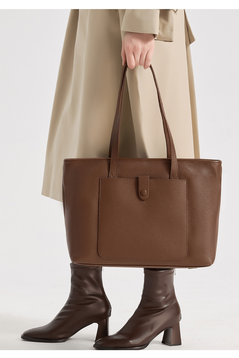 Large - capacity simple tote bag for women's commuting - zoraflux