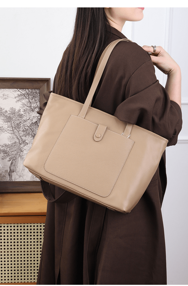 Large - capacity simple tote bag for women's commuting - zoraflux