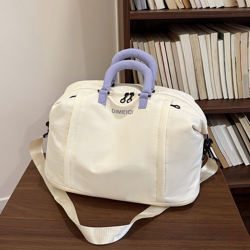 Large Expandable Nylon Weekender Duffle Bag Multi‑Way Carry Travel Gym Overnight Bag - zoraflux