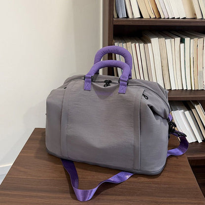 Large Expandable Nylon Weekender Duffle Bag Multi‑Way Carry Travel Gym Overnight Bag - zoraflux