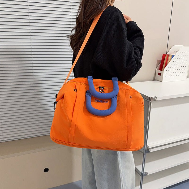 Large Expandable Nylon Weekender Duffle Bag Multi‑Way Carry Travel Gym Overnight Bag - zoraflux