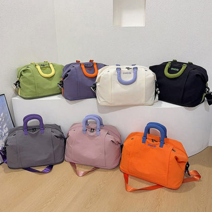 Large Expandable Nylon Weekender Duffle Bag Multi‑Way Carry Travel Gym Overnight Bag - zoraflux