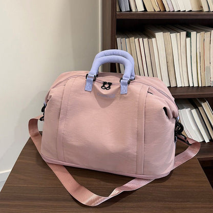 Large Expandable Nylon Weekender Duffle Bag Multi‑Way Carry Travel Gym Overnight Bag - zoraflux