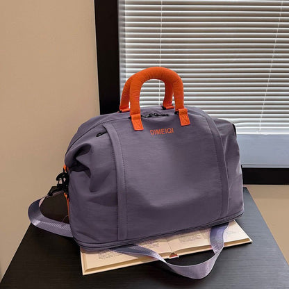 Large Expandable Nylon Weekender Duffle Bag Multi‑Way Carry Travel Gym Overnight Bag - zoraflux
