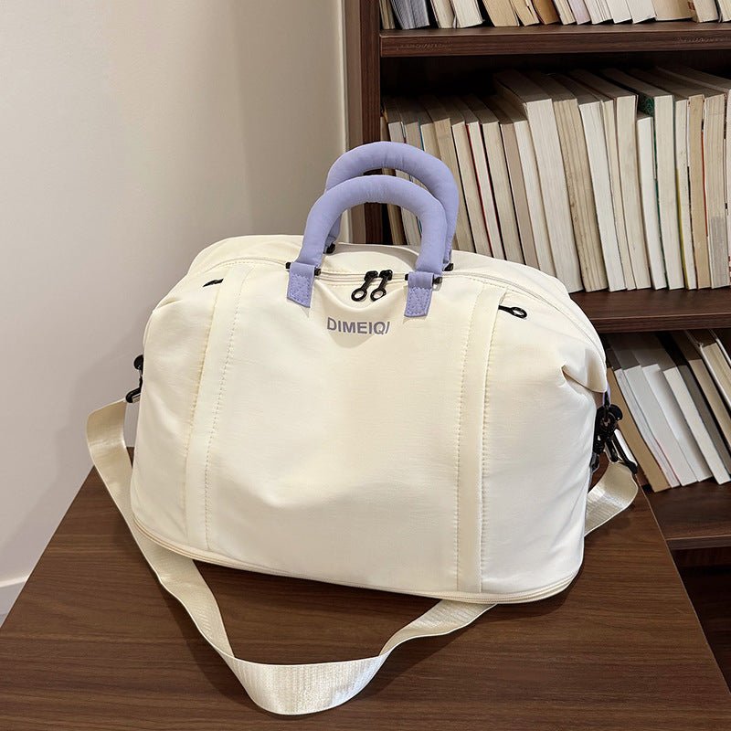 Large Expandable Nylon Weekender Duffle Bag Multi‑Way Carry Travel Gym Overnight Bag - zoraflux