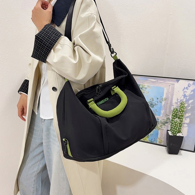 Large Expandable Nylon Weekender Duffle Bag Multi‑Way Carry Travel Gym Overnight Bag - zoraflux