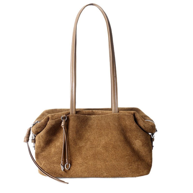 Leather Suede Business Shoulder Bag - zoraflux